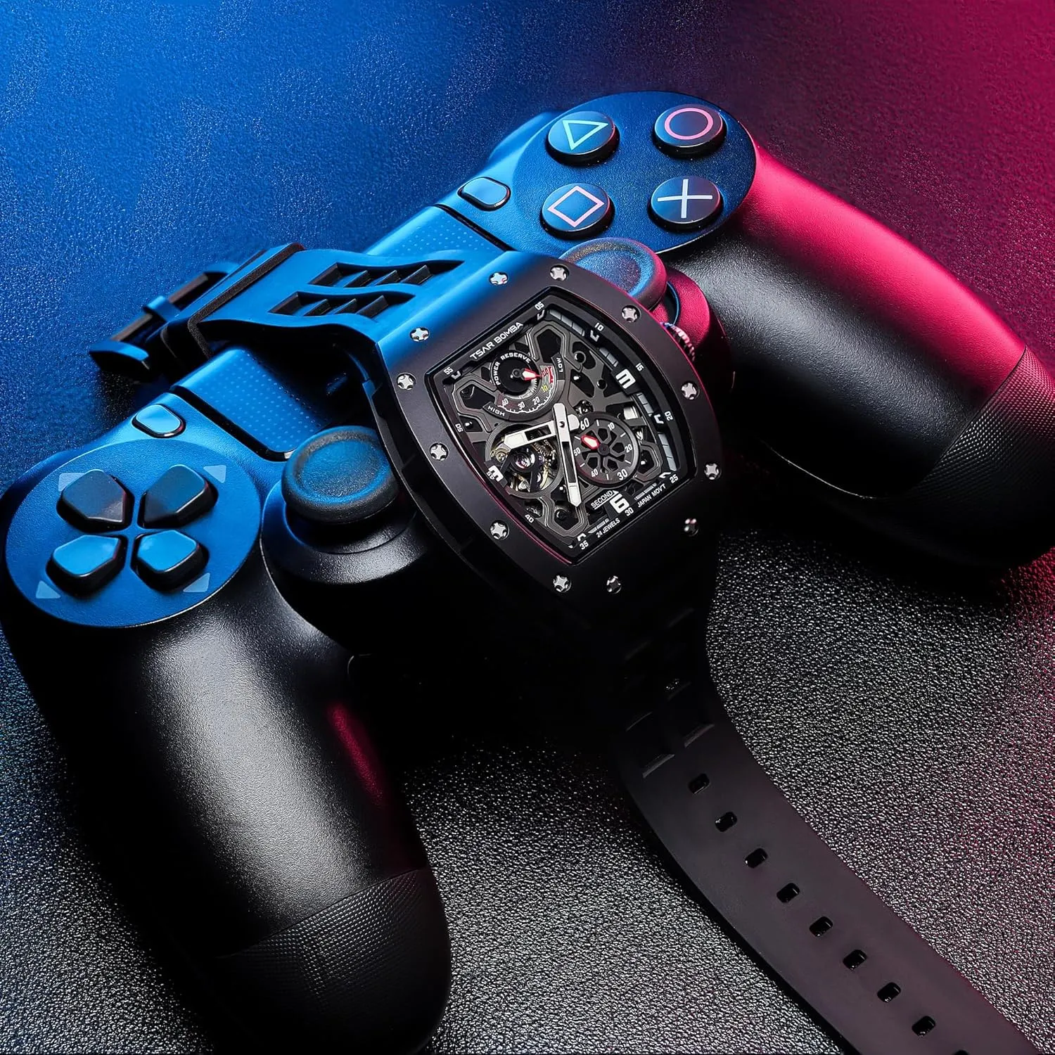 Automatic Watch for Men Mechanical Skeleton Watch, 50M Waterproof Power Reserve Mens Watches Unique Gifts for Men