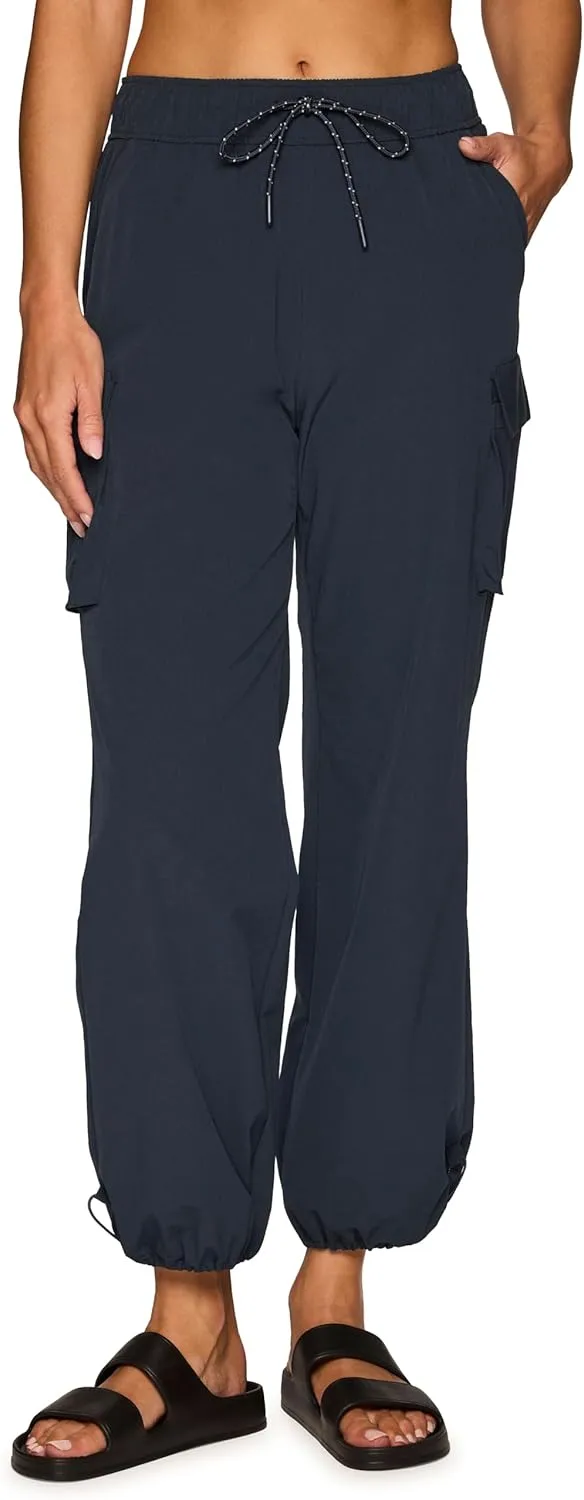 Avalanche Women's Parachute Pants, Ripstop Cargo Pants Lightweight Quick Drying Hiking Joggers for Women