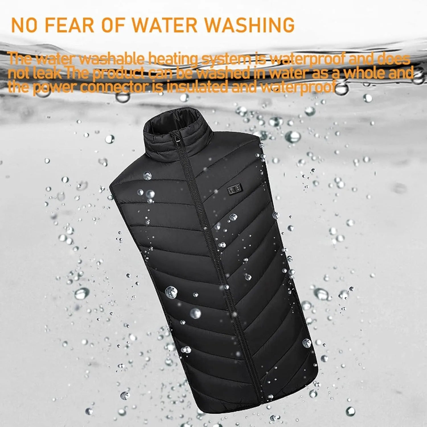 AYGJKIE Heated Vest Adjustable Temperature, Heated Gilet Independent Switches for Abdomen and Back(Battery Pack not)