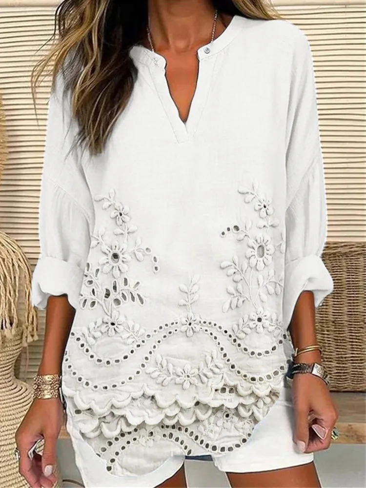 Azura - Casual Lightweight Printed Top