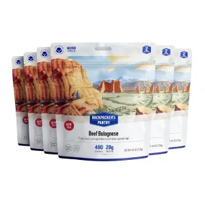 Backpacker's Pantry Beef Bolognese | Freeze Dried Backpacking & Camping Food, 6 Count