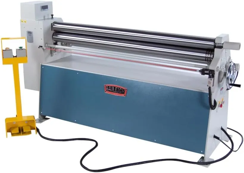 Baileigh 60-Inch Hydraulic Plate Roll, 14-Gauge Mild Steel, 2 HP, 1Ph 220V (PR-514)