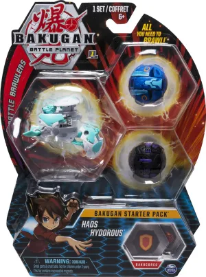 Bakugan 20104018-6053051 Starter Pack 3-Pack, Haos Hydorous, Collectible Transforming Creatures, for Ages 6 and Up