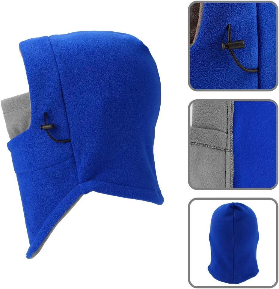 Balaclava Ski Mask 2 Pcs - Windproof Warmer Fleece Adjustable Winter Mask for Men Women