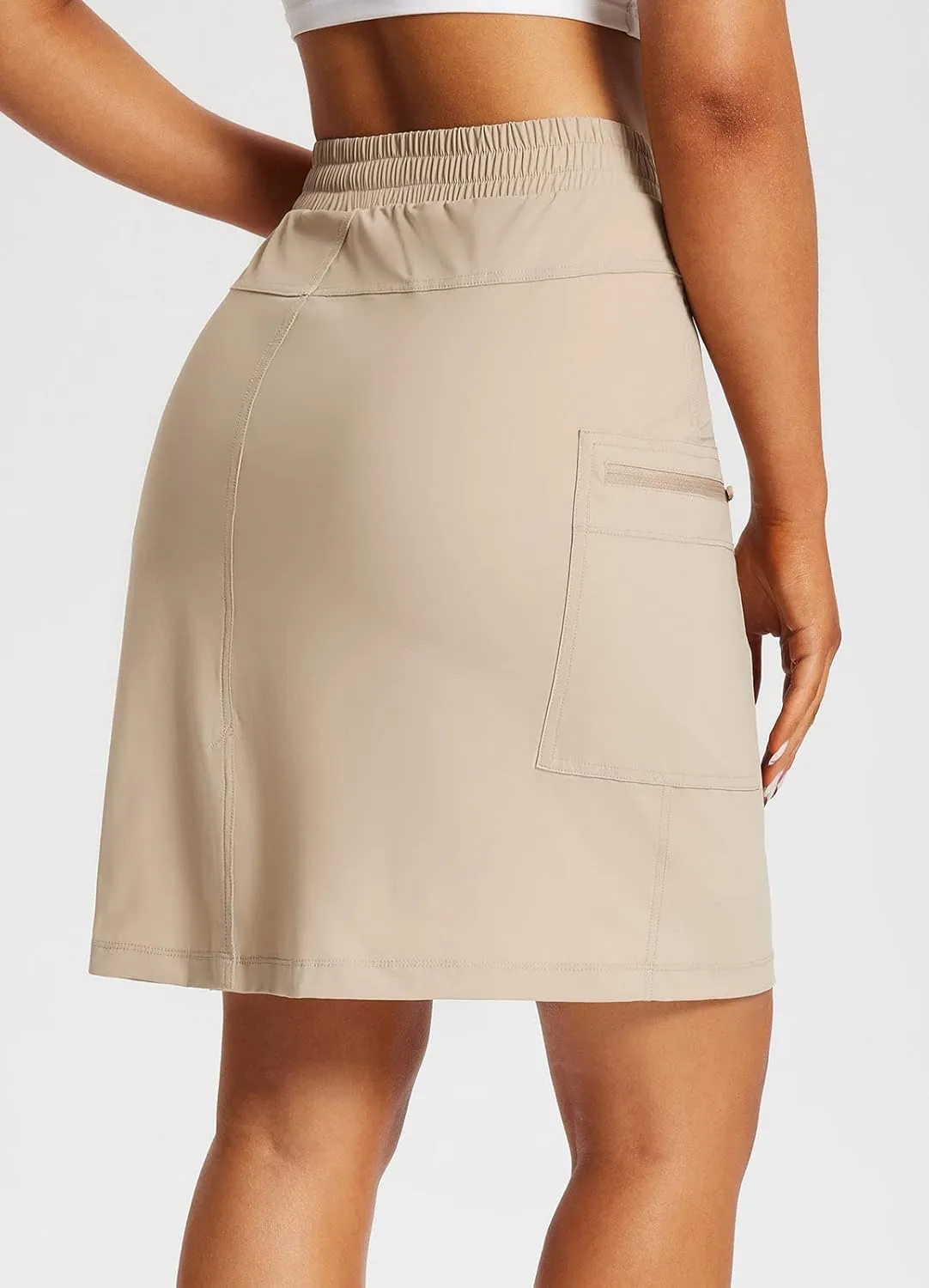 baleaf Women's Skorts Skirts Hiking Cargo Skorts Pockets 19" Knee Length Long Athletic Quick Dry Skirts UPF 50