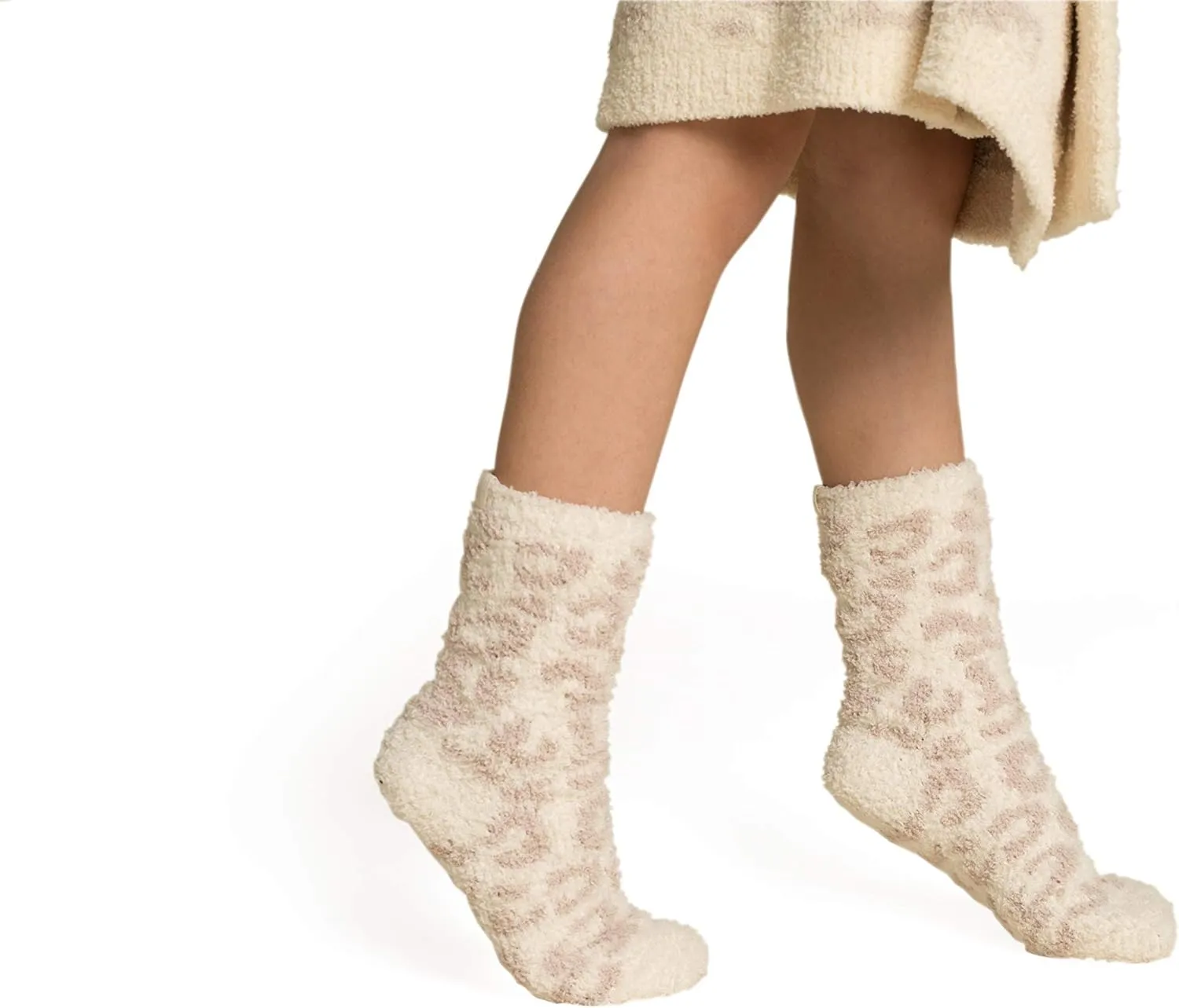 Barefoot Dreams CozyChic Youth Barefoot In The Wild Sock, Boot Socks Plush Socks
