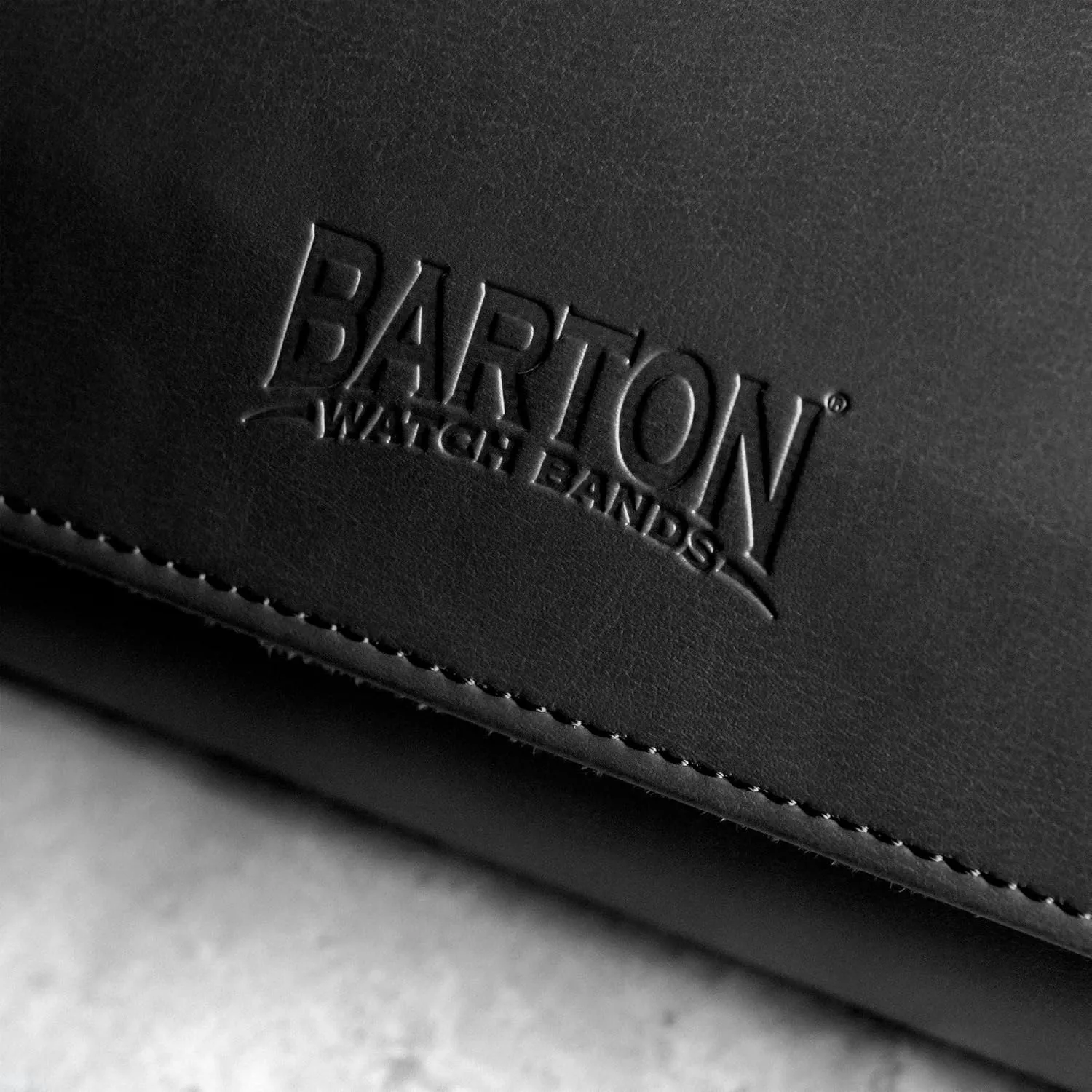 Barton Leather Watch Roll for 3 Watches | Convenient Organizer Case for Travel & Storage | Fits Classic & Smart Watches (Up to 46mm) | Compact, Durable, Lightweight, Stylish - Black