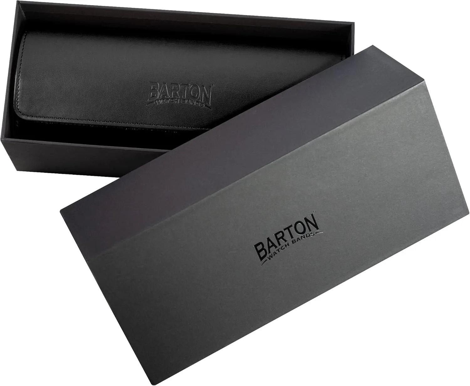 Barton Leather Watch Roll for 3 Watches | Convenient Organizer Case for Travel & Storage | Fits Classic & Smart Watches (Up to 46mm) | Compact, Durable, Lightweight, Stylish - Black