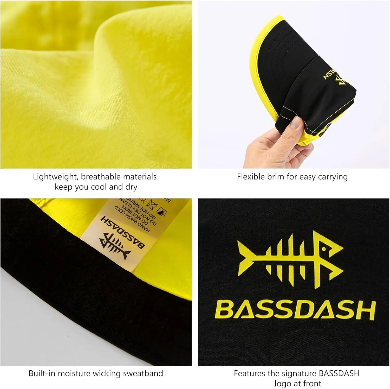BASSDASH Ultralight UPF 50  Soft Baseball Caps Unstructured Quick Dry Folding Hat Adjustable for Men Woman Outdoor Activities