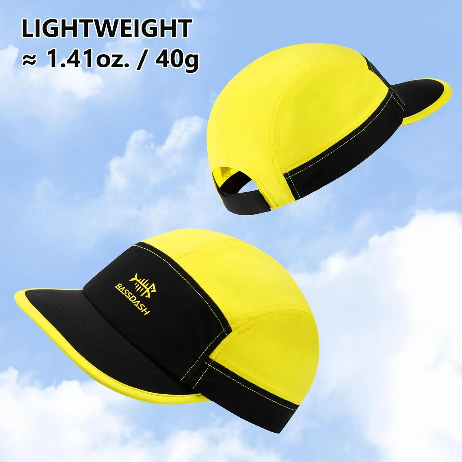 BASSDASH Ultralight UPF 50  Soft Baseball Caps Unstructured Quick Dry Folding Hat Adjustable for Men Woman Outdoor Activities