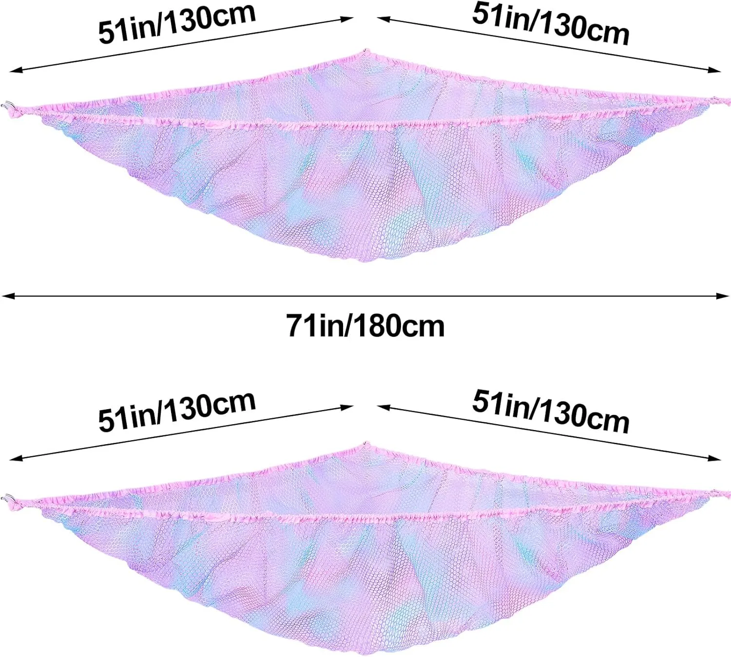 Basumee Stuffed Animals Net or Hammock with LED Light Hanging Toy Net Hammock for Stuffed Animals Storage Stuff Animals Hammocks for Nursery Kids Room with Remote Control, 8 Kinds of Lights(Pack of 2)