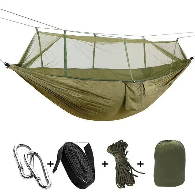 Bed Portable 1-2 Strength Hunting Hanging High with Parachute Mosquito Camping Final call Swing Person Fabric Sleeping Outdoor Hammock Satisfied Net