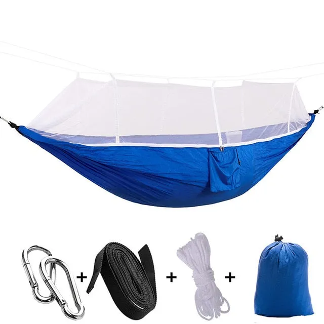 Bed Portable 1-2 Strength Hunting Hanging High with Parachute Mosquito Camping Final call Swing Person Fabric Sleeping Outdoor Hammock Satisfied Net