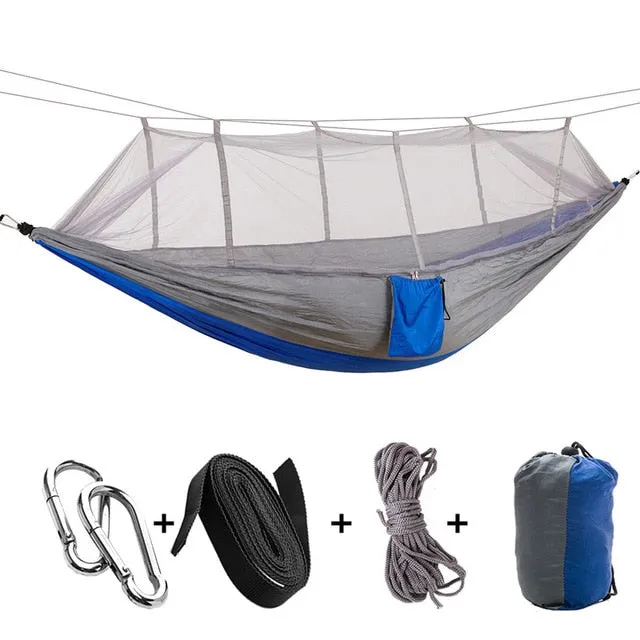 Bed Portable 1-2 Strength Hunting Hanging High with Parachute Mosquito Camping Final call Swing Person Fabric Sleeping Outdoor Hammock Satisfied Net