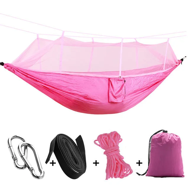 Bed Portable 1-2 Strength Hunting Hanging High with Parachute Mosquito Camping Final call Swing Person Fabric Sleeping Outdoor Hammock Satisfied Net