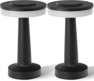Bell Howell 2 Pk Elegant Cordless Table Lamp, LED Wireless Lamp for Bedroom, Wireless Lamps for Tables Cordless Table Lamps, Rechargeable Lamp for Desk, Kitchen, Bedroom & More with 3 Light Colors
