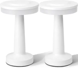 Bell Howell 2 Pk Elegant Cordless Table Lamps Rechargeable for Bedroom, Kitchen, Bar, Cafe, LED Rechargeable Table Lamps Cordless, Touch Activated, Dimming – Set of 2