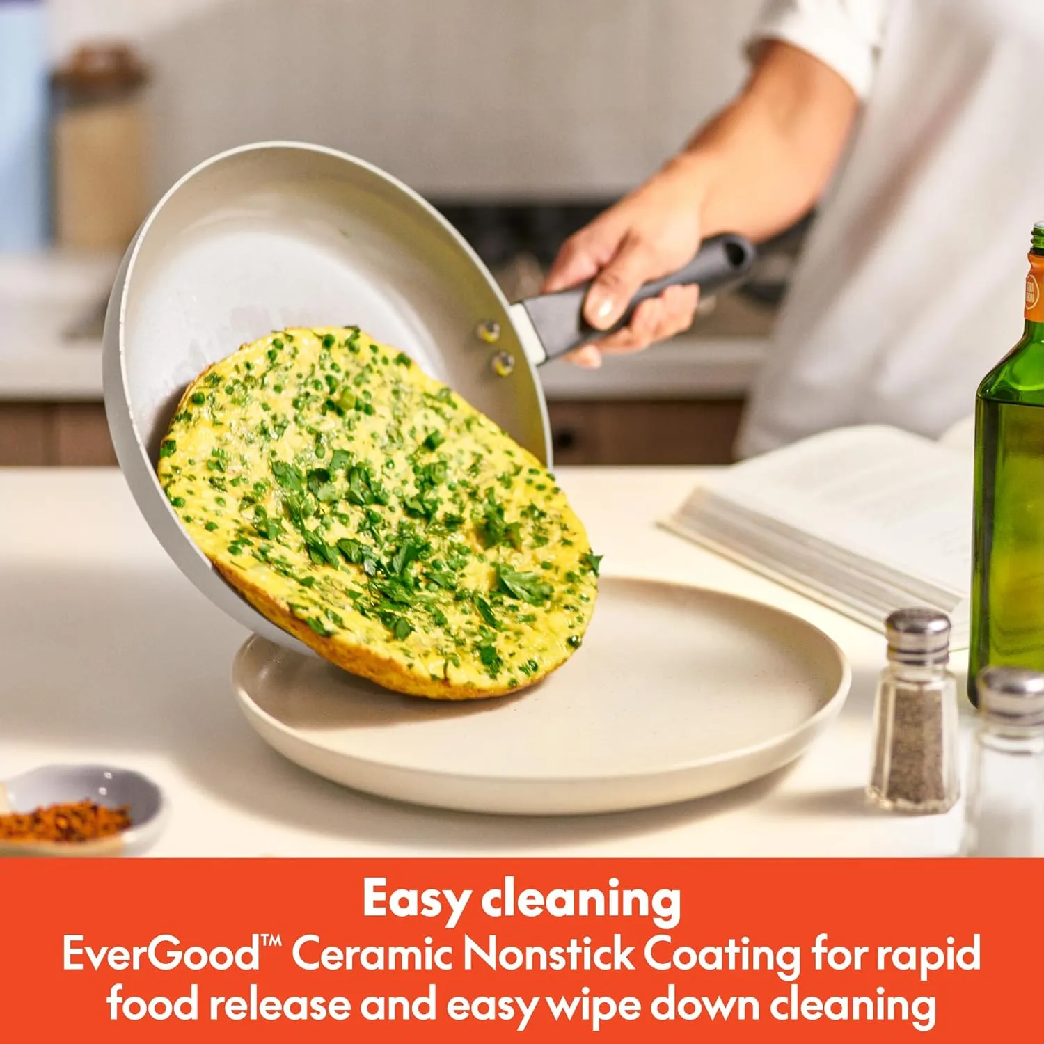 bella 21 Piece Kitchen Set with EverGood™ Ceramic Nonstick Coating​, Dishwasher & Oven Safe, All Stovetops Compatible, Tempered Glass Lids & Cool Touch Handles, Oatmilk