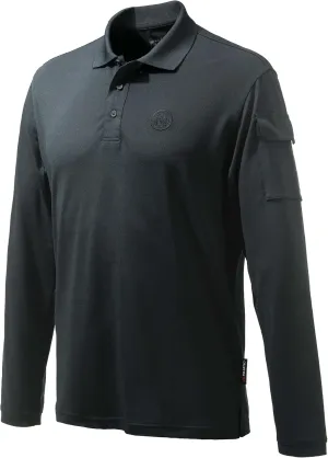 Beretta Men's Hunting Outdoor Casual Fashion Lightweight Training Sun Protection Long Sleeve Miller Polo Shirt