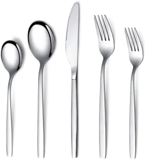 Berglander Flatware Set 20 Pieces, Stainless Steel Flatware Set, Silverware Set Service For 4