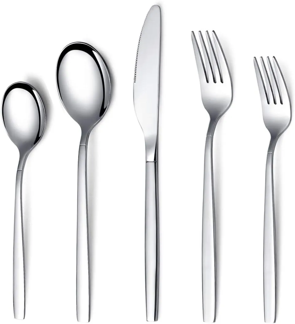 Berglander Flatware Set 20 Pieces, Stainless Steel Flatware Set, Silverware Set Service For 4