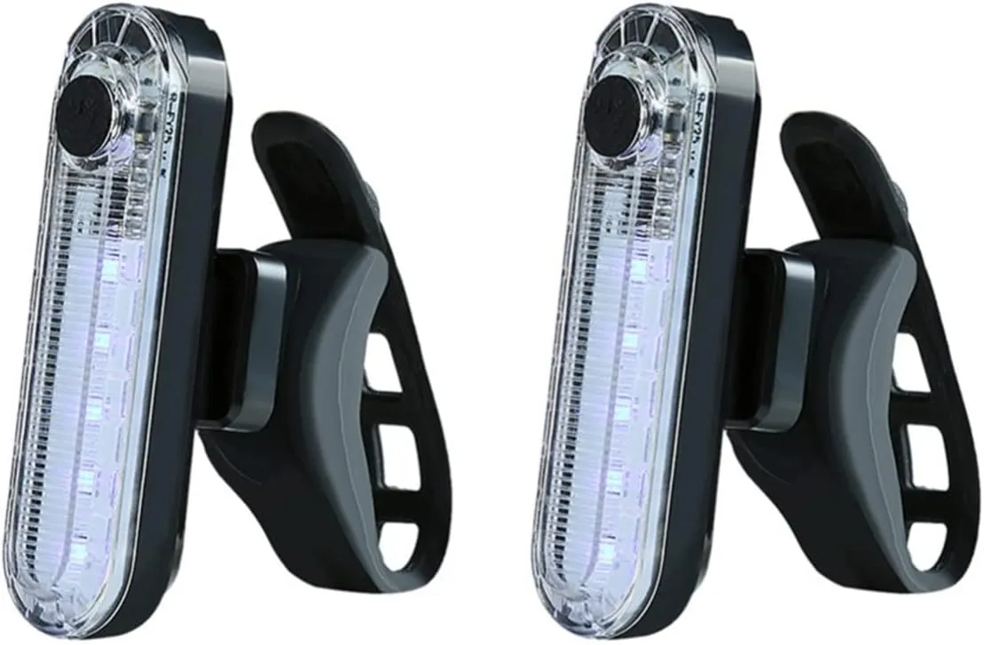 BESPORTBLE 2pcs Rear Cycling Light Rechargeable Safety Warning Night Riding Compact Waterproof