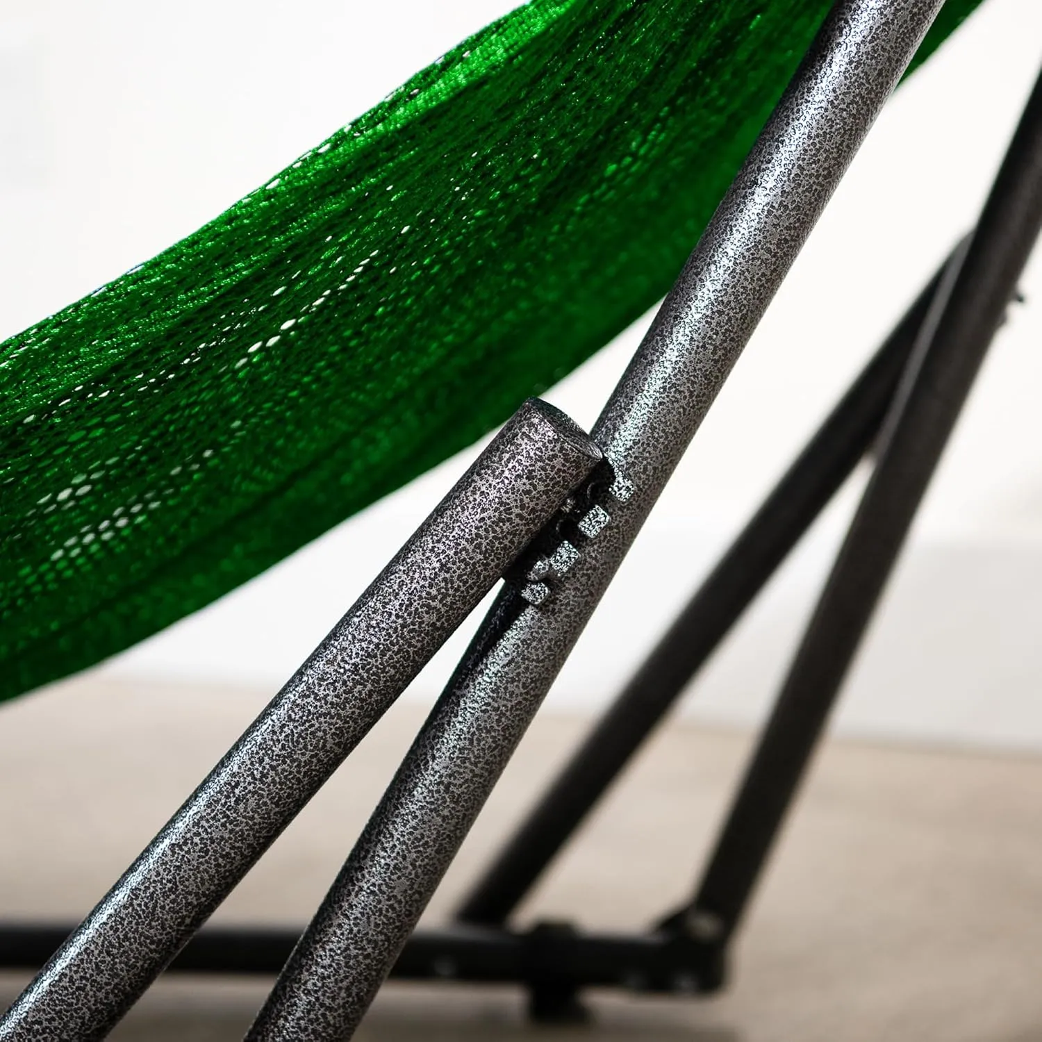 Best Home Fashion Hammock with Collapsible Steel Stand 450 lbs Capacity & Carrying Case, Portable & Adjustable, Perfect for Camping Beach Summer Patio, EZ Daze Foldable Hammock with Stand- Green