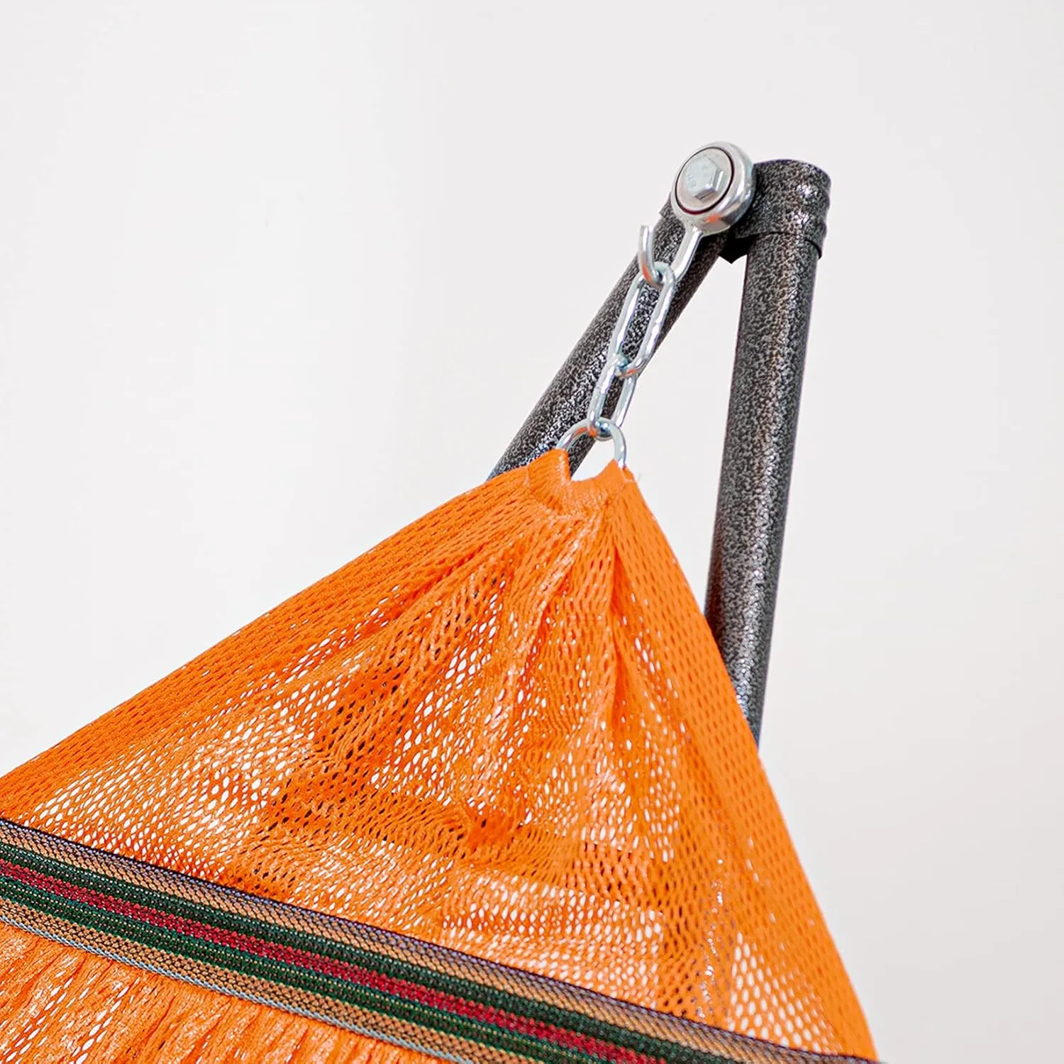Best Home Fashion Hammock with Collapsible Steel Stand 450 lbs Capacity & Carrying Case, Portable & Adjustable, Perfect for Camping Beach Summer Patio, EZ Daze Foldable Hammock with Stand- Orange