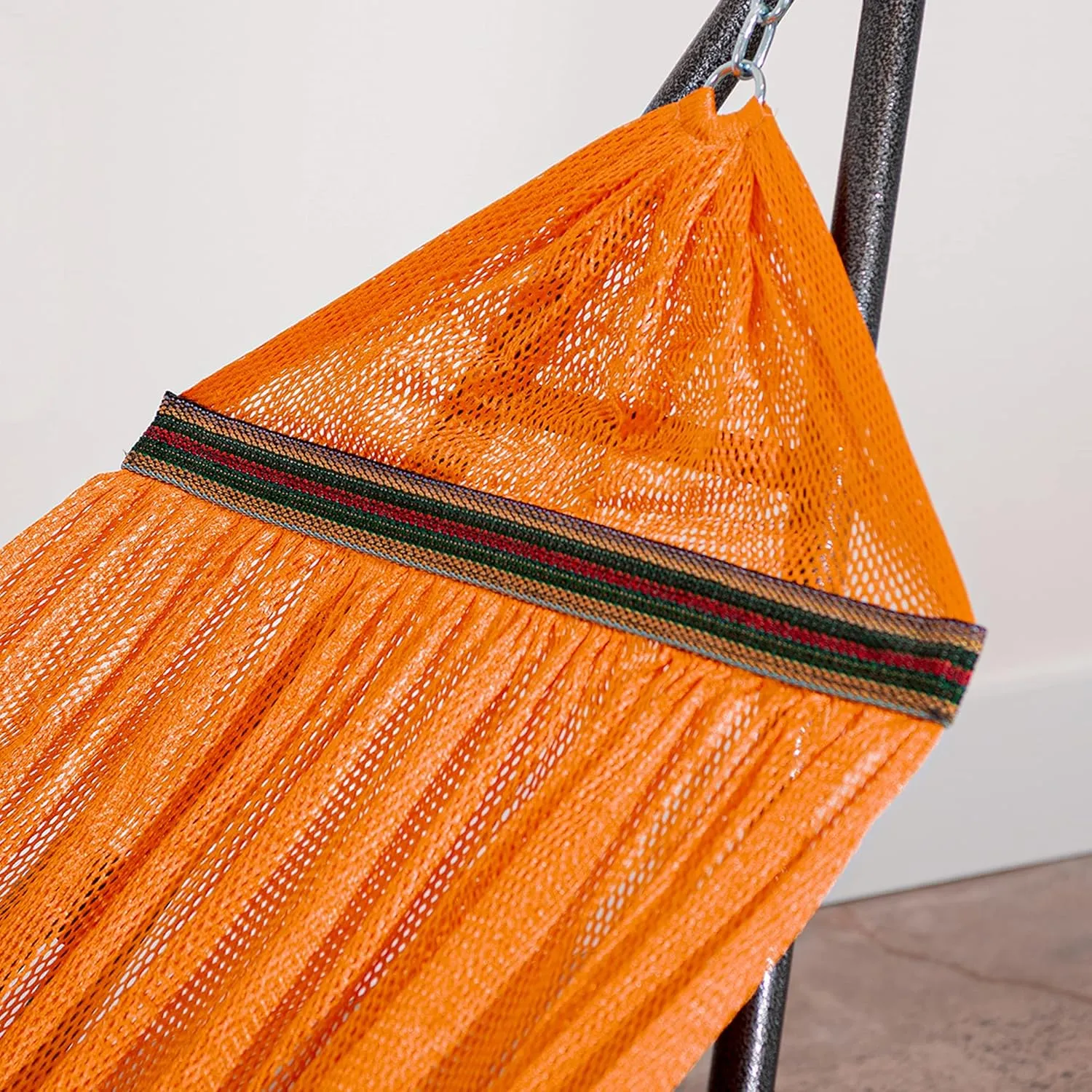 Best Home Fashion Hammock with Collapsible Steel Stand 450 lbs Capacity & Carrying Case, Portable & Adjustable, Perfect for Camping Beach Summer Patio, EZ Daze Foldable Hammock with Stand- Orange