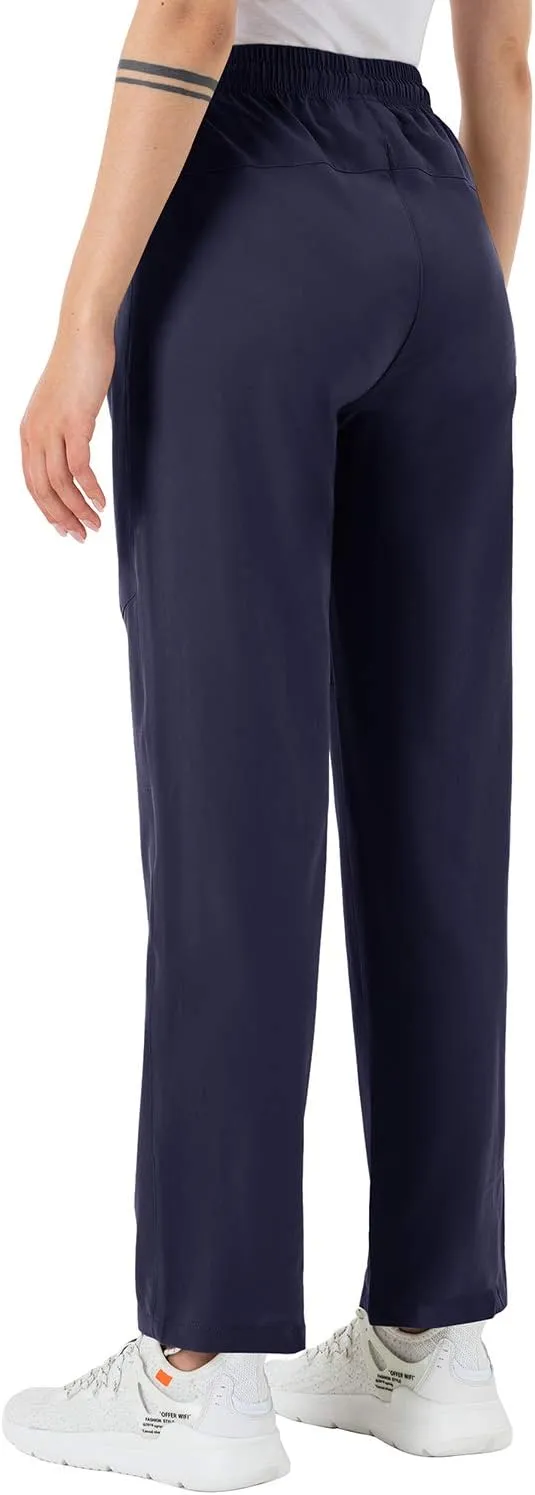 BGOWATU Women's Hiking Cargo Pants Quick Dry Lightweight Water Resistant Joggers Pants Zipper Pockets