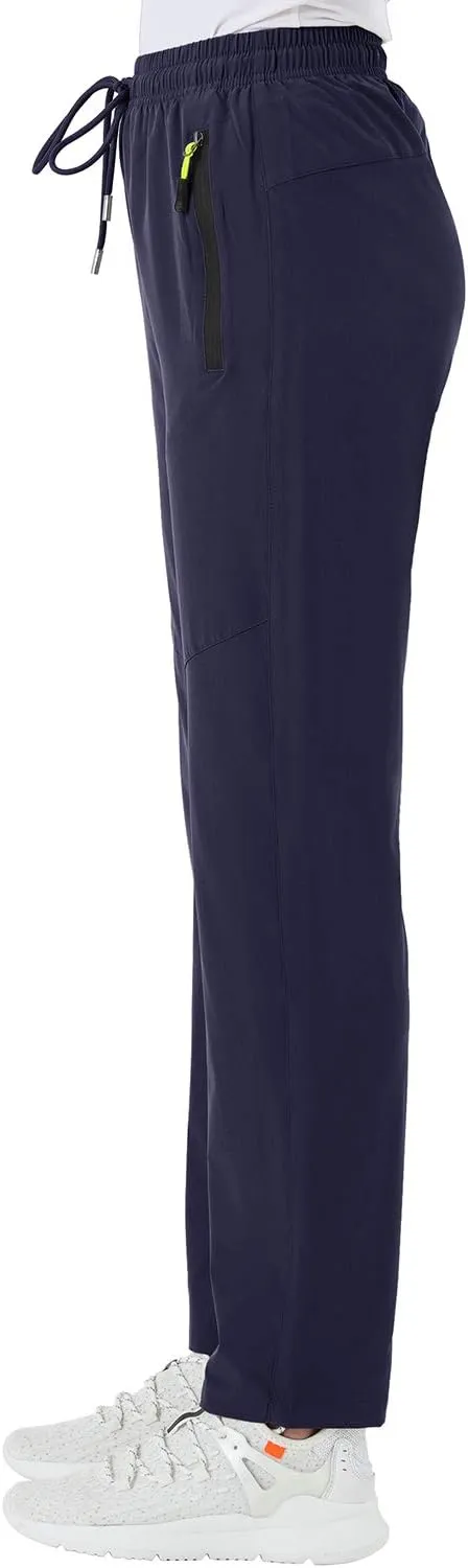 BGOWATU Women's Hiking Cargo Pants Quick Dry Lightweight Water Resistant Joggers Pants Zipper Pockets