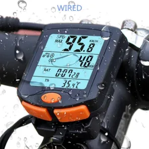 Bicycle Stopwatch Sensor Waterproof Bicycle LCD Display Odometer Multi-Function Bicycle Wired Speedometer(Wireless)