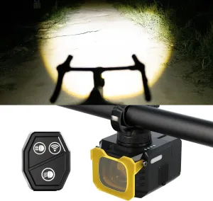 Bike Headlight with High/Low Beam Wireless Switching, 2400  High Lumens LED Super Bright,Cut-Off Beam for Night-Friendly Cycling, Rechargeable Bicycle Front Light with Fog Mode and Strobe