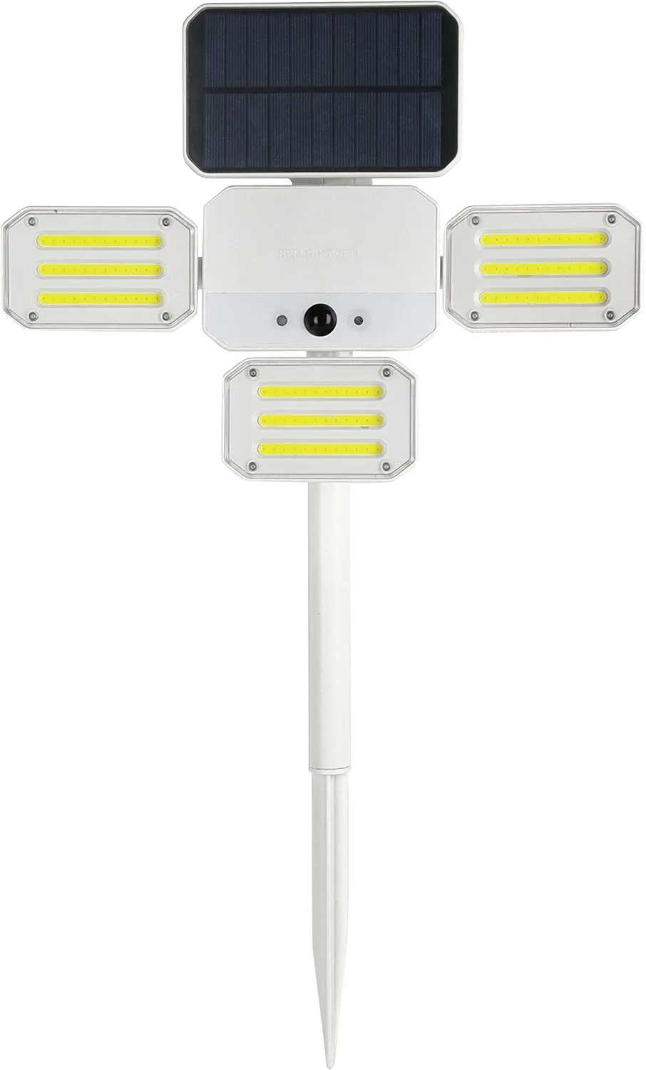 Bionic Floodlight Deluxe White by Bell Howell Solar Lights Outdoor Motion Sensor LED Outdoor Lights Swiveling Light 108 High Power LED Bulbs in Adjustable Panels for Garden Patio As Seen On TV