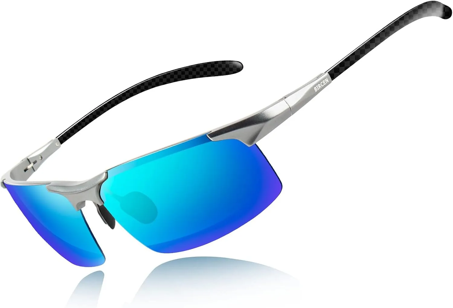 BIRCEN Polarized Carbon-Fiber Sunglasses for Men: Ultralight UV Protection Sun Glasses for Outdoor Sports Fishing Golf Hiking