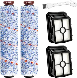 Bissell Crosswave Replacement Parts for Pet Pro 1785A 2306A 1785 Vacuum Cleaner - 2 Pack Brush Roll 1868 and 2 Pack Filters 1866 LUXRILIX