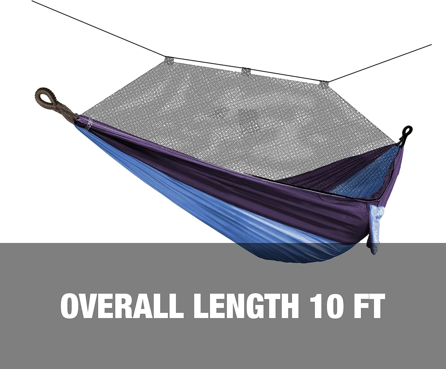 Bliss Hammocks BH-406XLS-N-RB Hammock in a Bag w/ Mosquito Net & Adjustable Tree Straps, 54-in. Wide, Weather & UV Resistant, 350 Lb. Capacity (Royal Bliss)