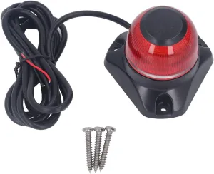 Boat Navigation Light, 3W IP67 Boat Bow Navigation Lights Marine LED Navigation Light Boat Bow Light with Mounting Screw for Fishing Boats, Yachts, Pontoons ﻿ (Red 2NM 87LM)