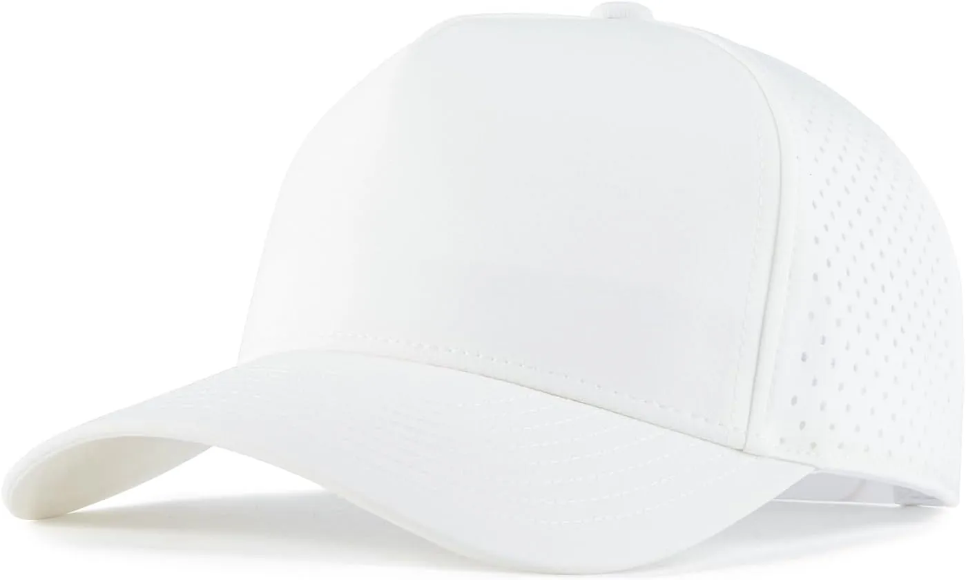 BOTVELA Men Adjustable Snapback Baseball Cap Vented Performance Laser Cut Mesh Hat