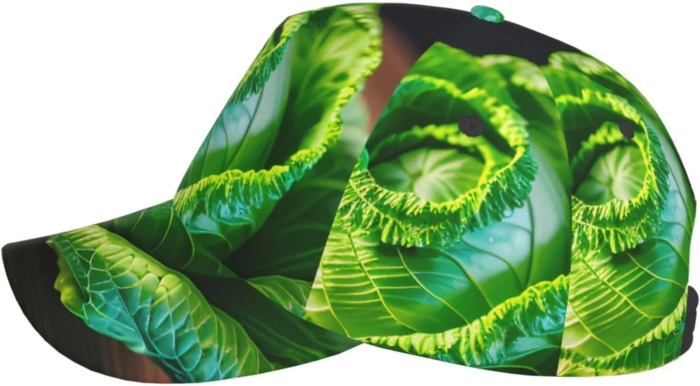 Bright Cabbage Baseball Cap Adjustable Size for Running Workouts and Outdoor Activities All Seasons