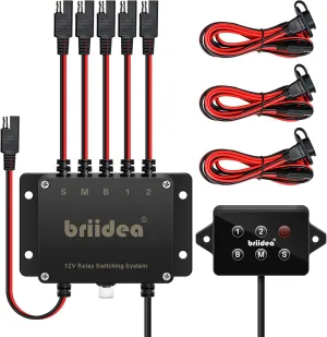 briidea Power Panel Switching System, Plug-and-Play SAE Power Switching System with IP67 Waterproof, Suitable for Ships Kayaks ATV UTV