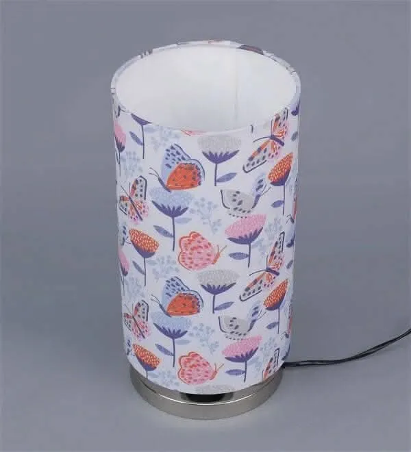 Butterfly On Flower Round Lamp