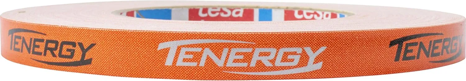 Butterfly Side Tape Tenergy Orange - 12mm Width - Side Tape to Protect The Edges of Your Table Tennis/Ping Pong Paddles - Available in 10m (20 Rackets) and 50m (100 Rackets)