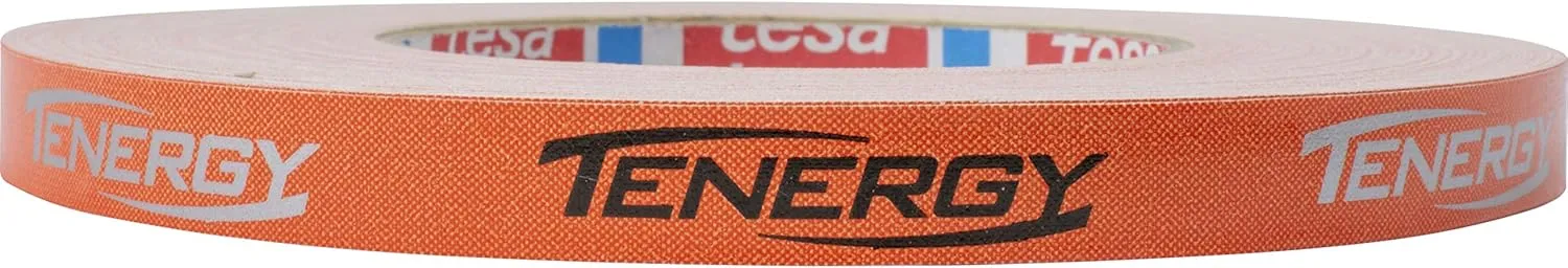 Butterfly Side Tape Tenergy Orange - 12mm Width - Side Tape to Protect The Edges of Your Table Tennis/Ping Pong Paddles - Available in 10m (20 Rackets) and 50m (100 Rackets)