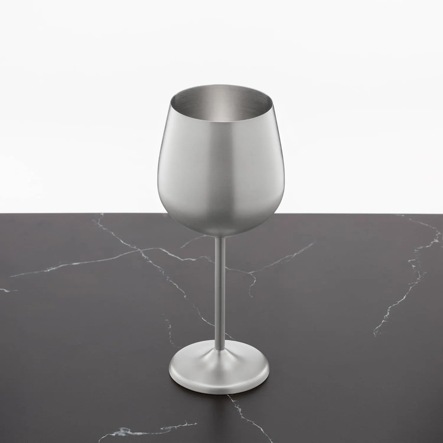 Cambridge Silversmiths 4 Piece Set of 18 oz Stainless Steel All Purpose Single Wall Wine Glasses