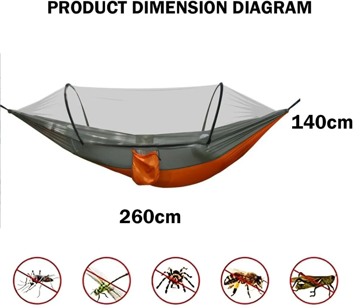 Camping Hammock, Breathable Camping Hammock Tear Resistant, Great for Outdoor Enthusiasts(Pink,260 * 140cm)