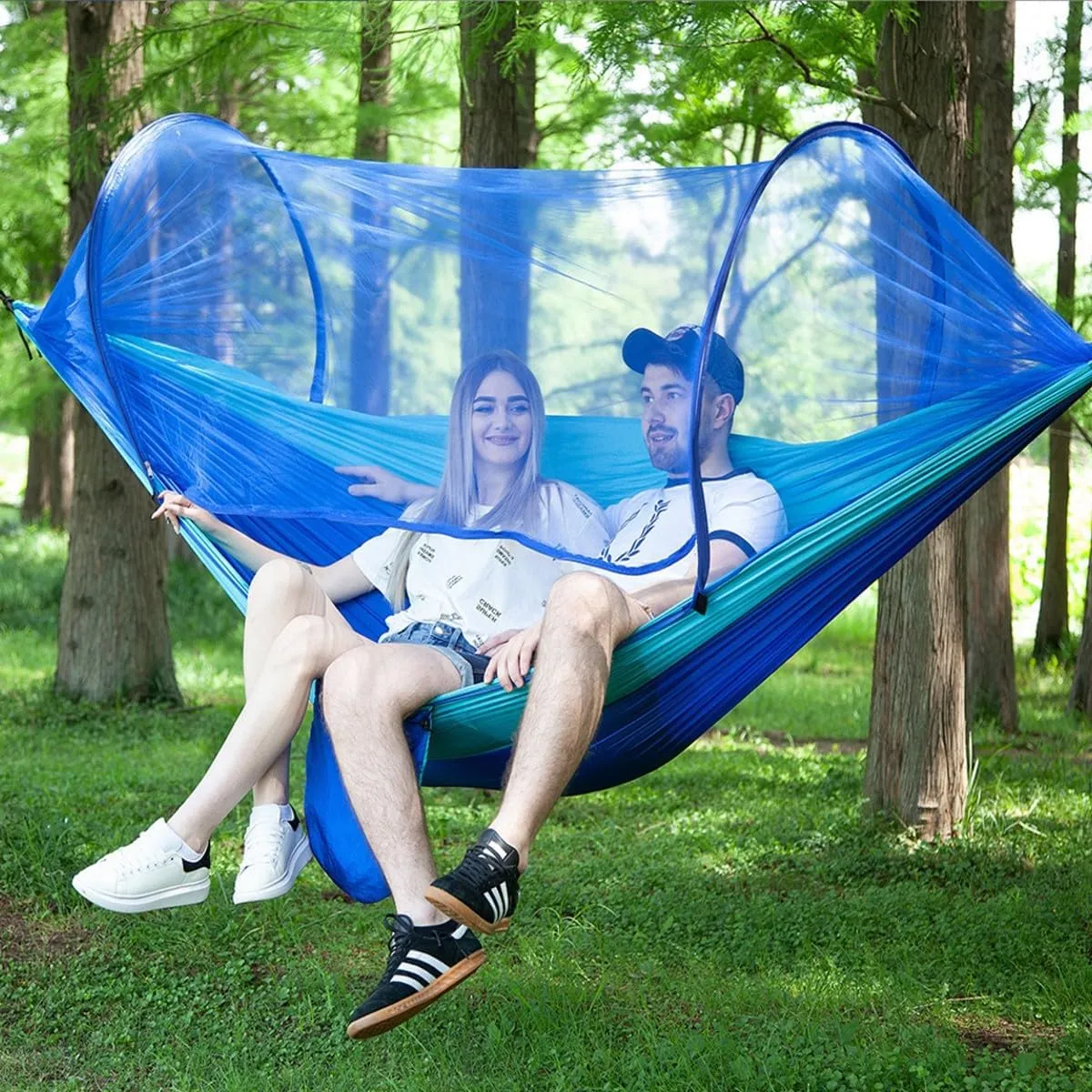 Camping Hammock, Breathable Camping Hammock Tear Resistant, Great for Outdoor Enthusiasts(Pink,260 * 140cm)