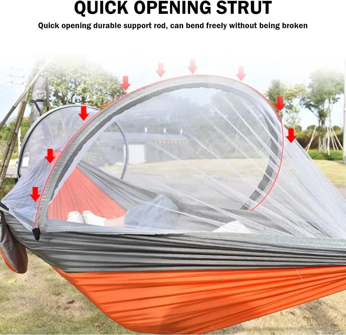 Camping Hammock, Breathable Camping Hammock Tear Resistant, Great for Outdoor Enthusiasts(Pink,260 * 140cm)