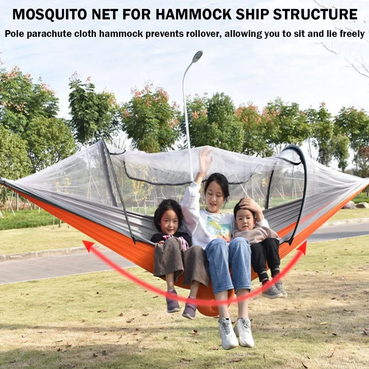 Camping Hammock, Breathable Camping Hammock Tear Resistant, Great for Outdoor Enthusiasts(Pink,260 * 140cm)