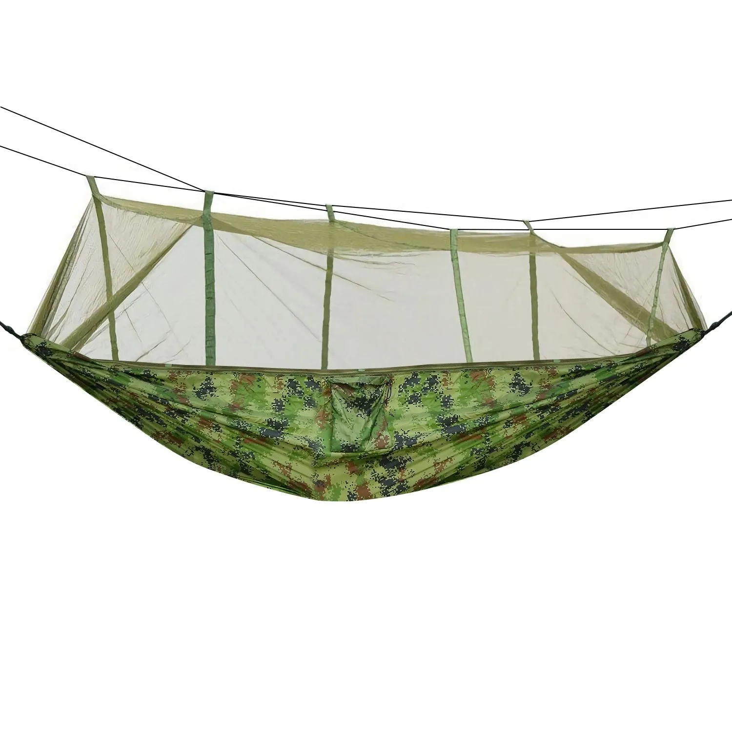 Camping Hammock Expedited delivery Outdoor Nylon Net Hommock 600lbs Mosquito Hiking Secure with Hanging 2 Load Persons Bed Portable Swing